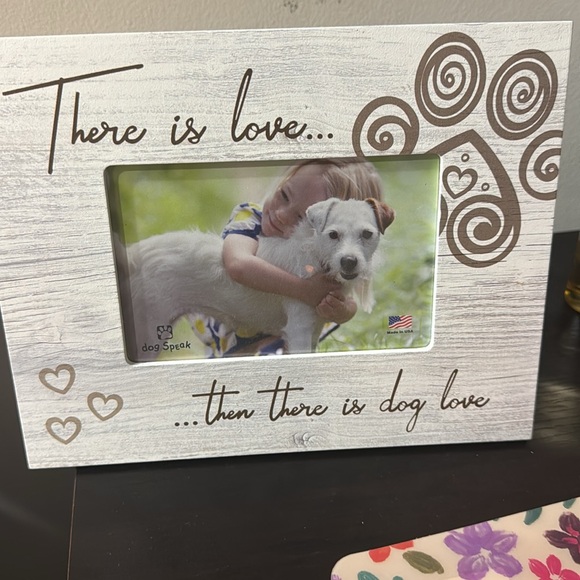 NWT Dog love wooden 4x6 horizontal picture photo frame - Picture 3 of 6